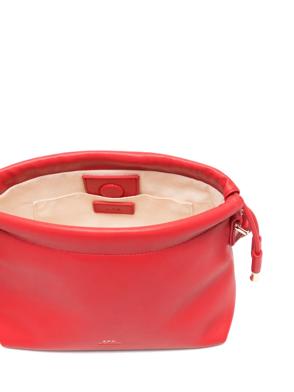 A.P.C. Kleine crossbodytas met logodetail Rood