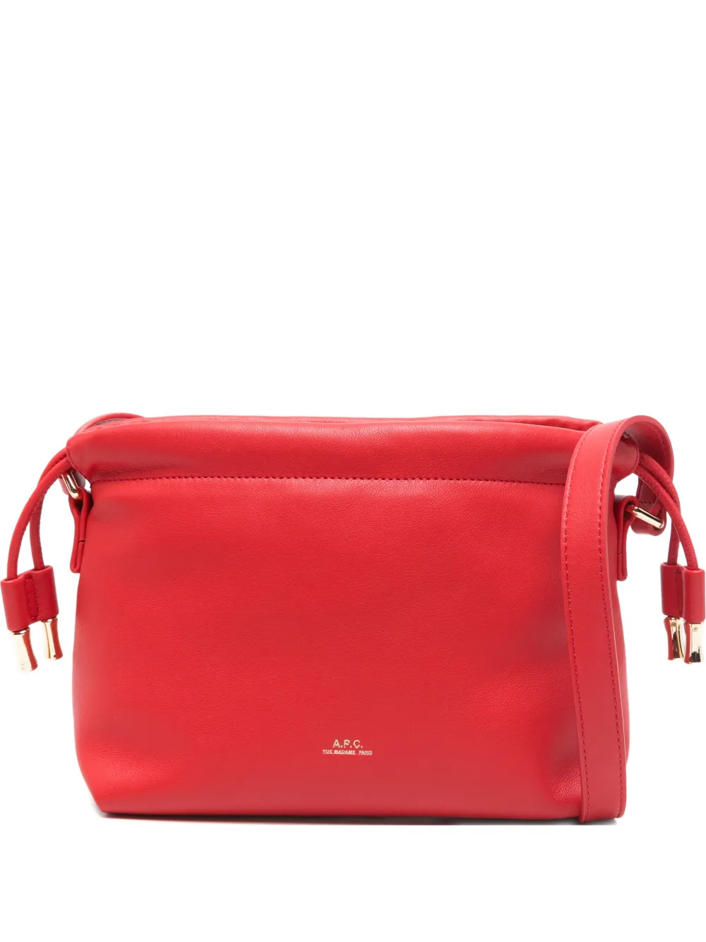 A.P.C. mini log-detail crossbody bag - Rosso