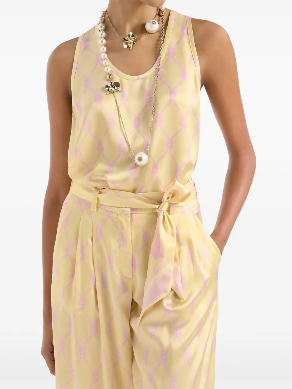  Genny Printed Blouse - Yellow 