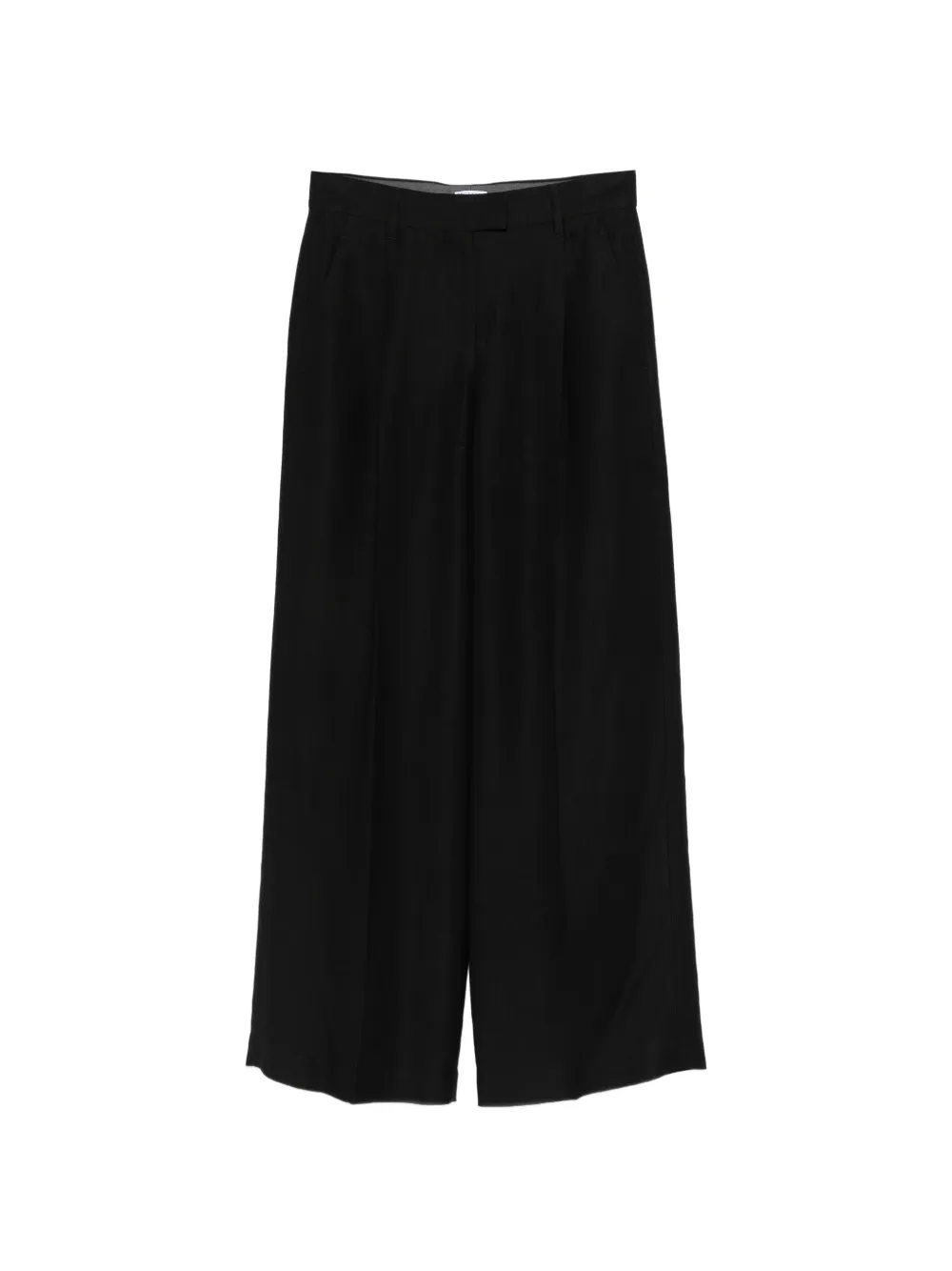 Brunello Cucinelli Pantaloni a palazzo con pieghe - Nero