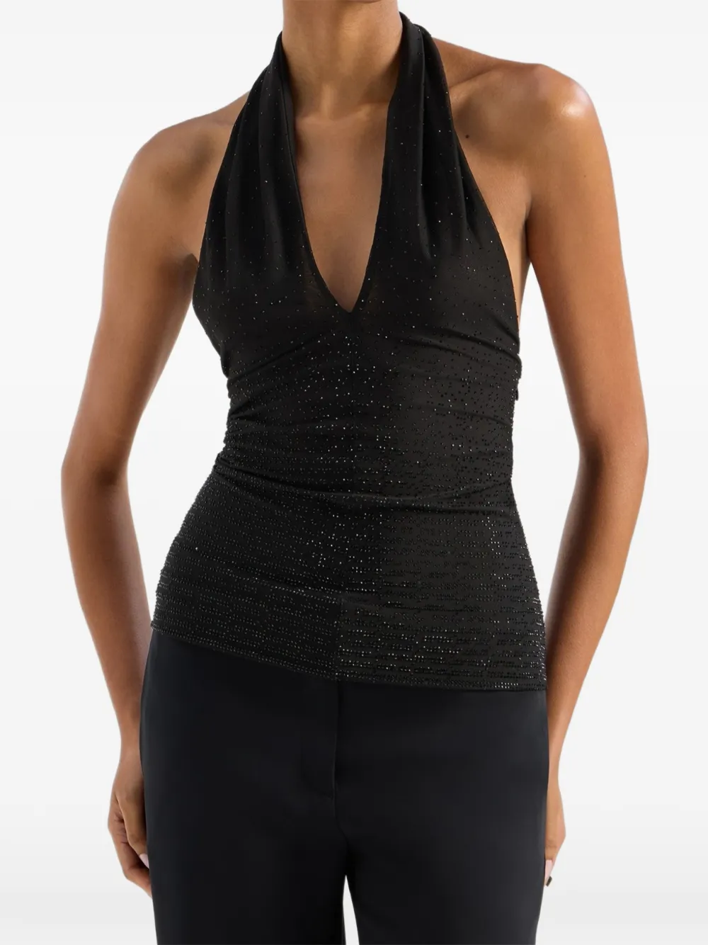 Genny Tanktop met V-hals Zwart