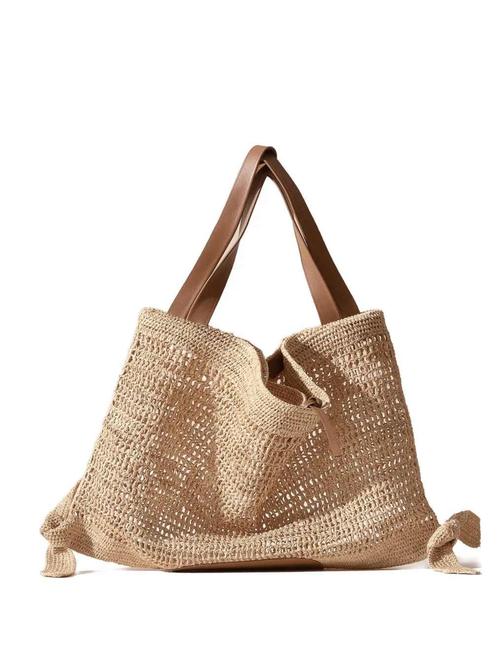 Hereu Cador crocheted knot shoulder bag - Neutrals
