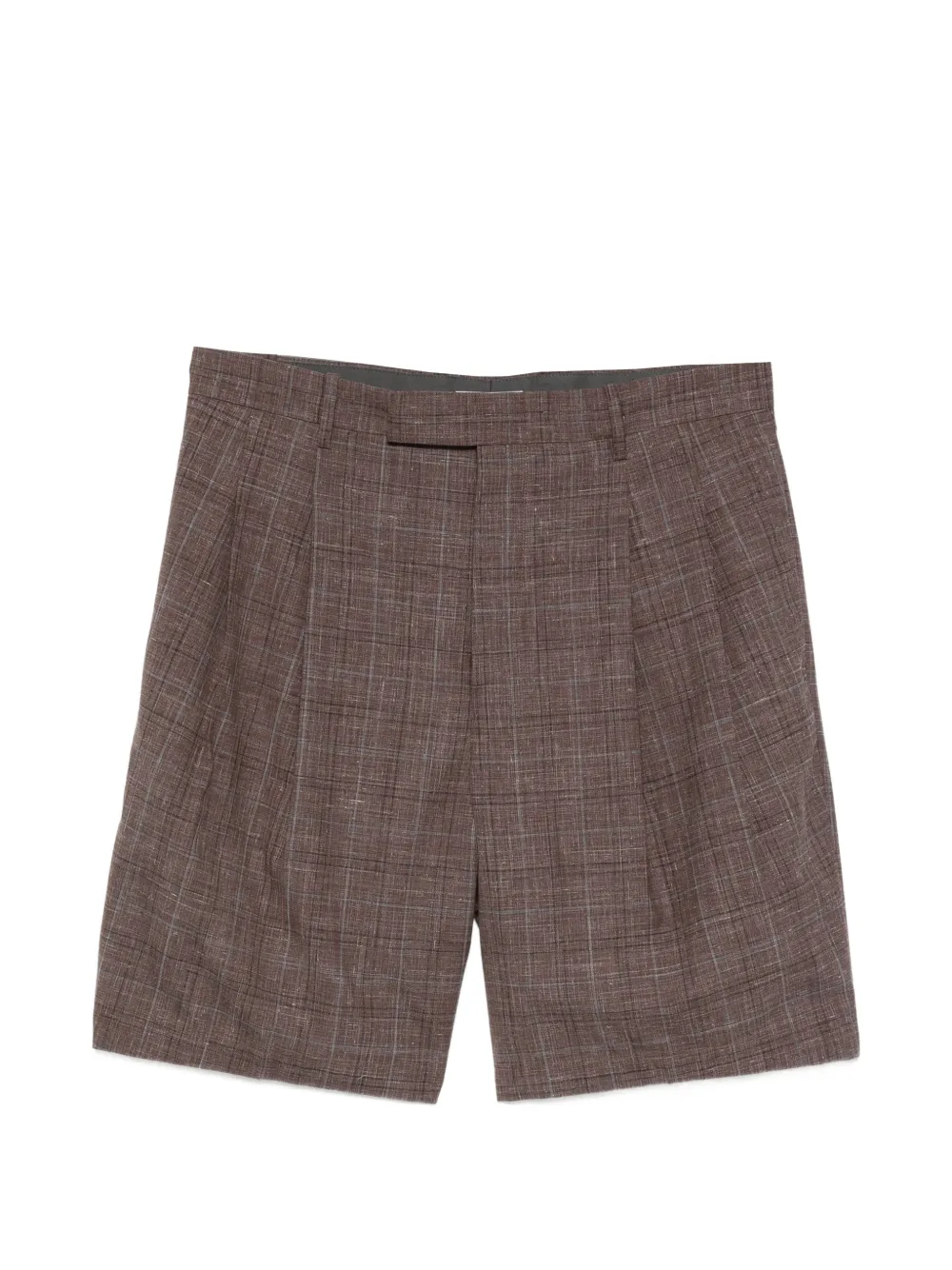 Jil Sander check-pattern shorts - Marrone