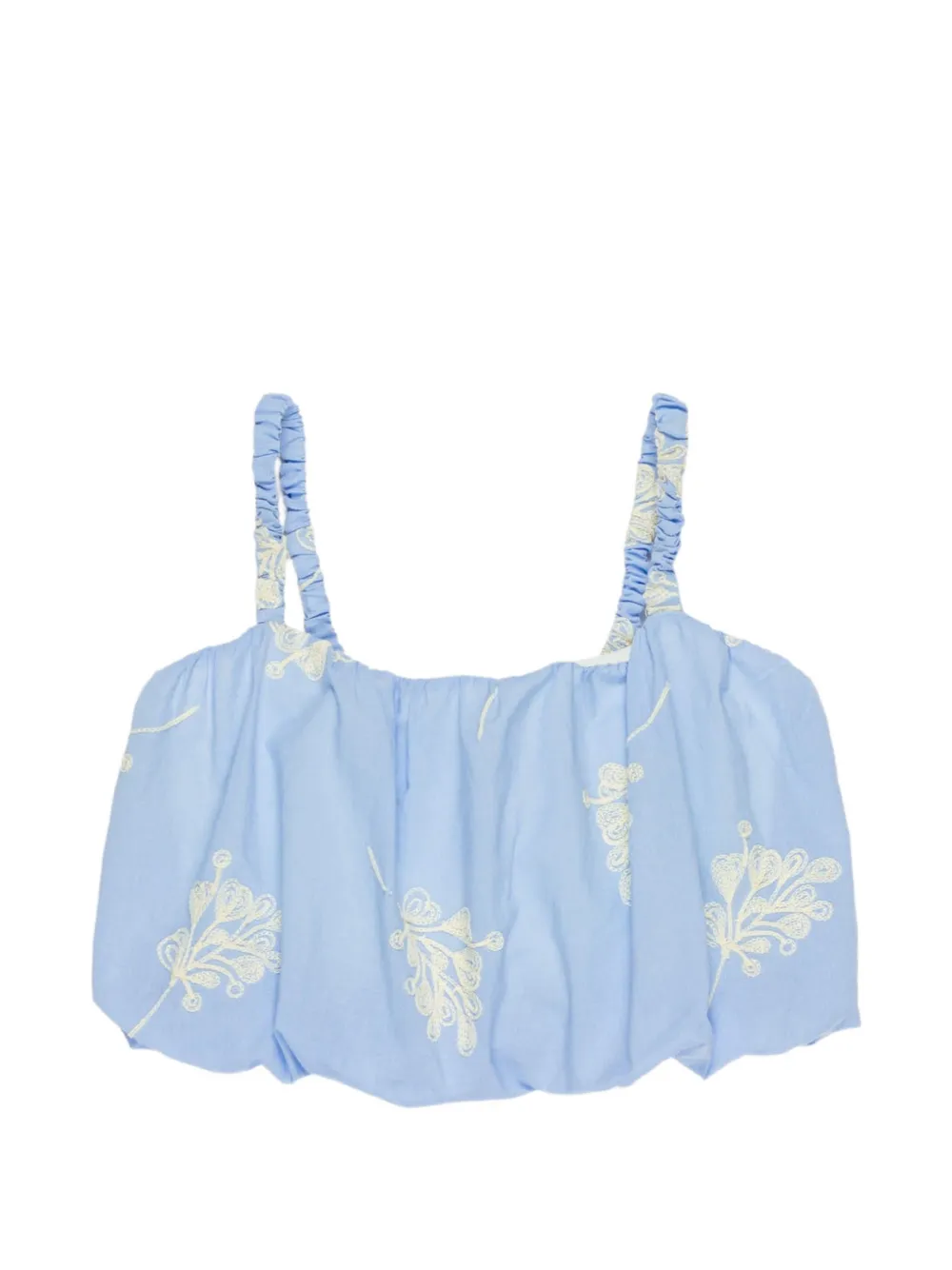 Miss Grant Kids embroidered strap top - Blu