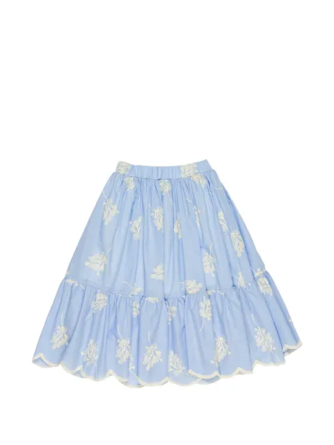 Miss Grant Kids ruffled floral skirt