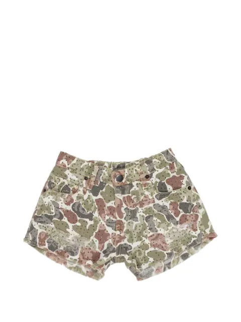Miss Grant Kids shorts con estampado militar y apliques