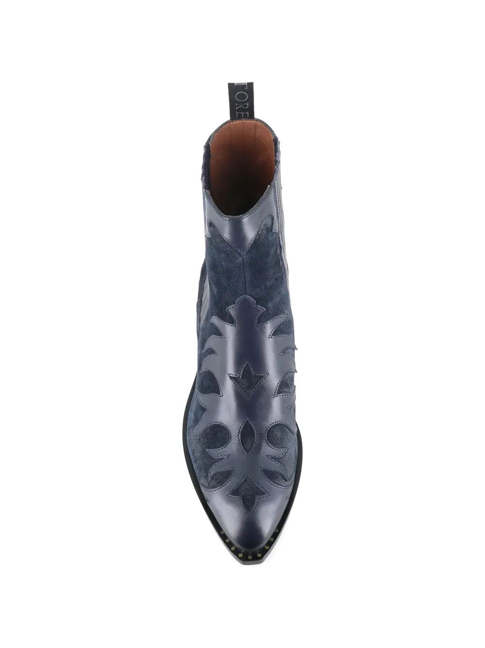 Sartore Laarzen met vlammenapplicatie Blauw