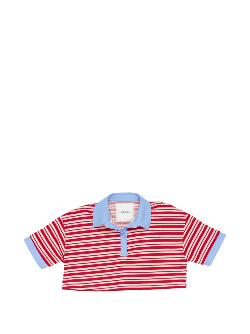 Miss Grant Kids striped polo shirt - Rosso
