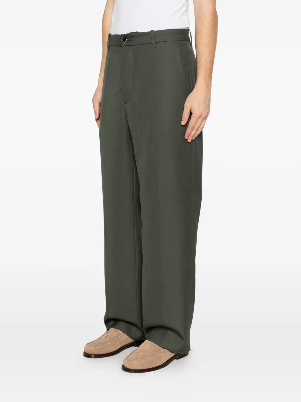  Nine In The Morning Apollon Front-pocket Trousers - Green 
