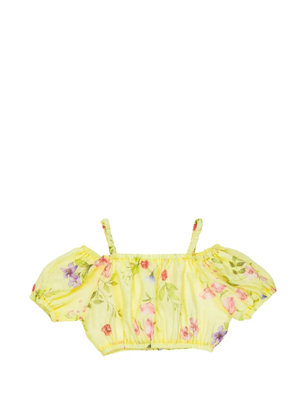  Miss Grant Kids Floral Crop Top - Yellow 
