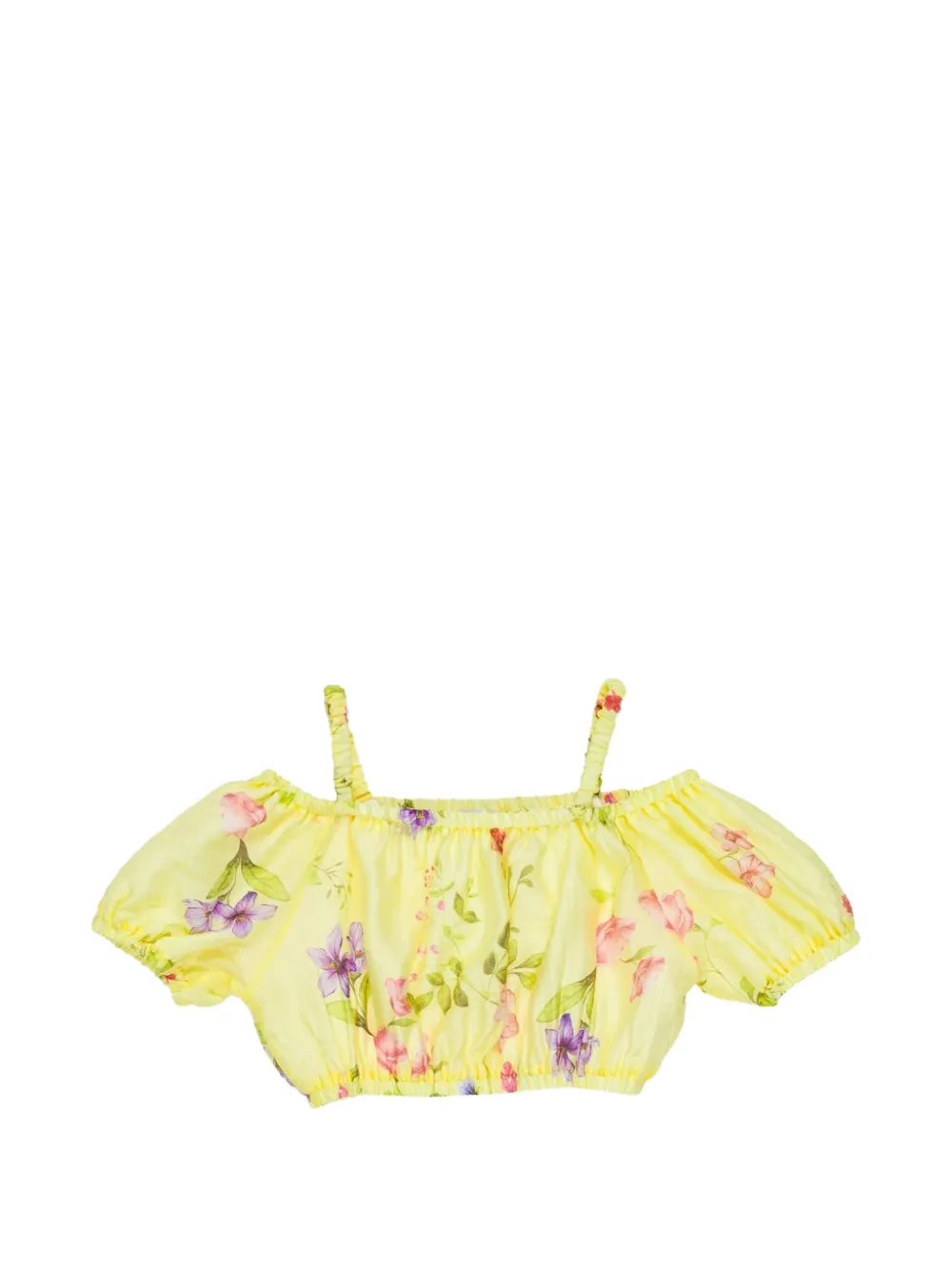 Miss Grant Kids floral crop top - Giallo