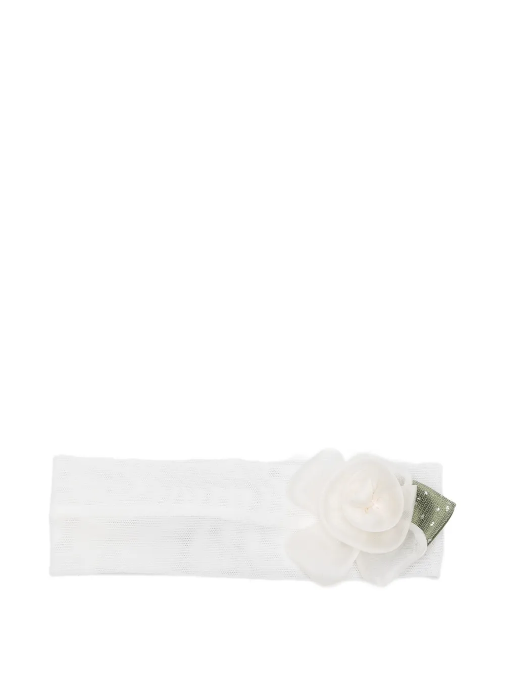 Colorichiari floral-appliqué head band - Bianco