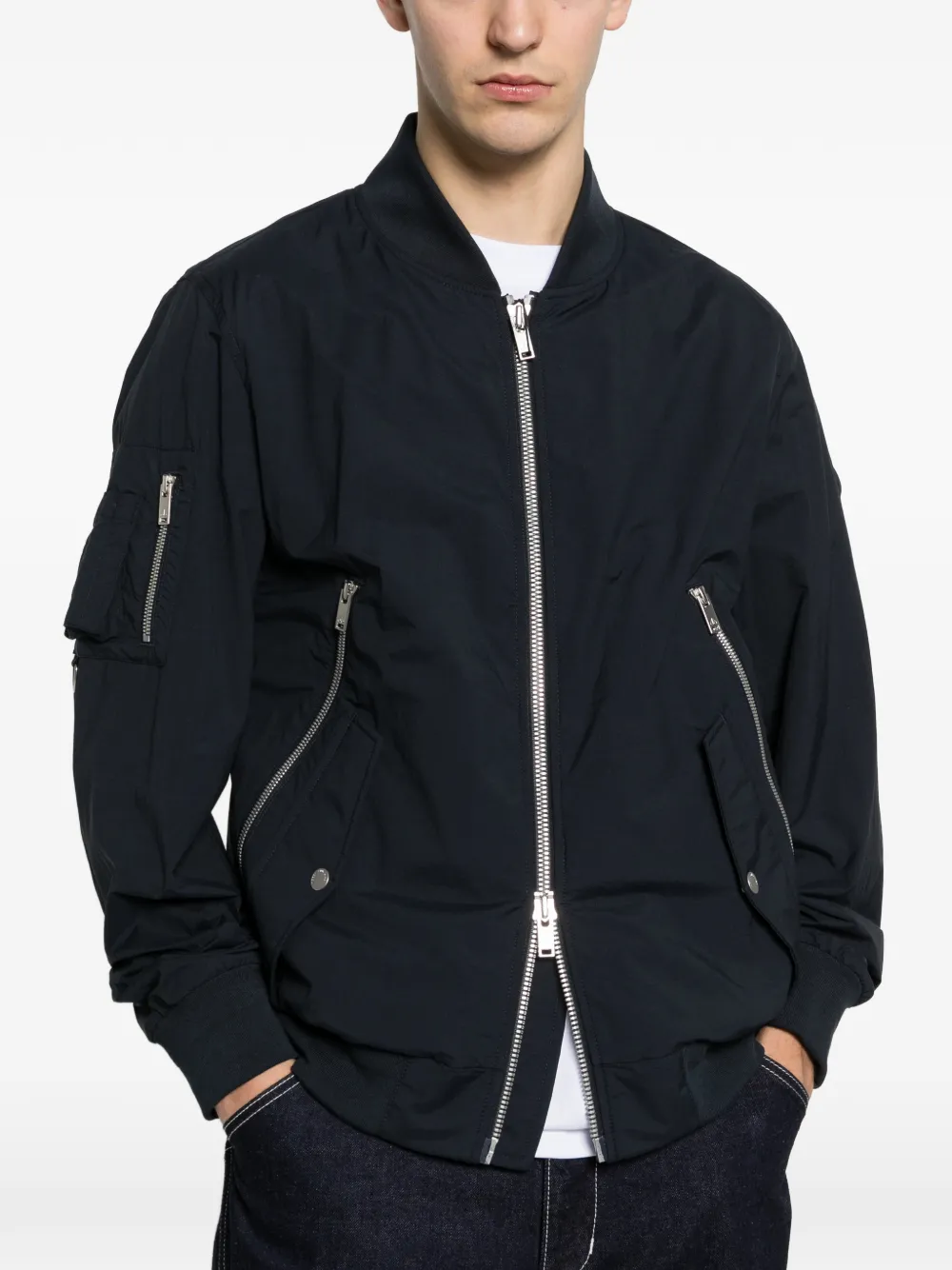 Moose Knuckles Bomberjack met ritszak Blauw
