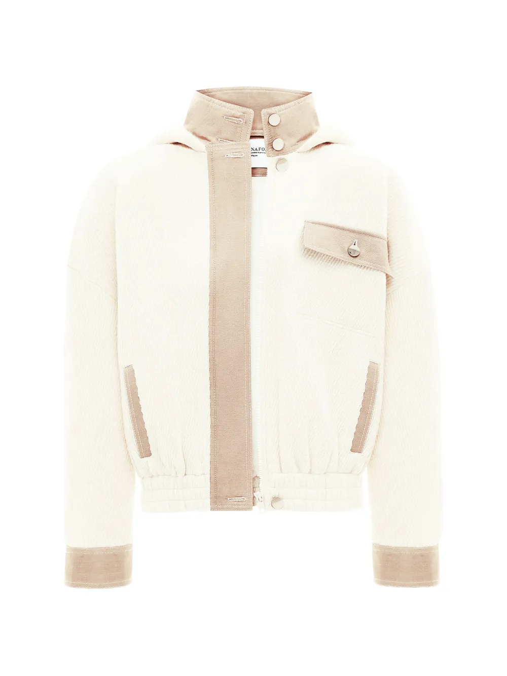ANNAFOXY Nuage Du Matin hooded bomber jacket - Bianco