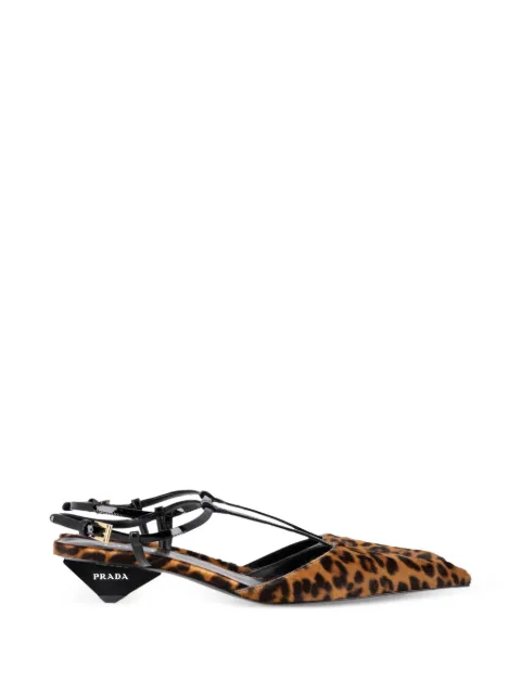 Prada Pre-Owned 2022 animal print T-strap pumps