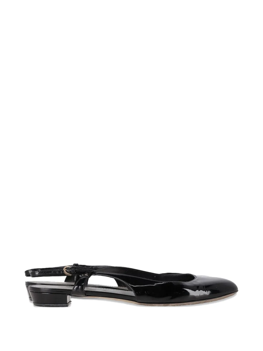 Sergio Rossi Vintage Slingback-Pumps aus Lackleder - Schwarz