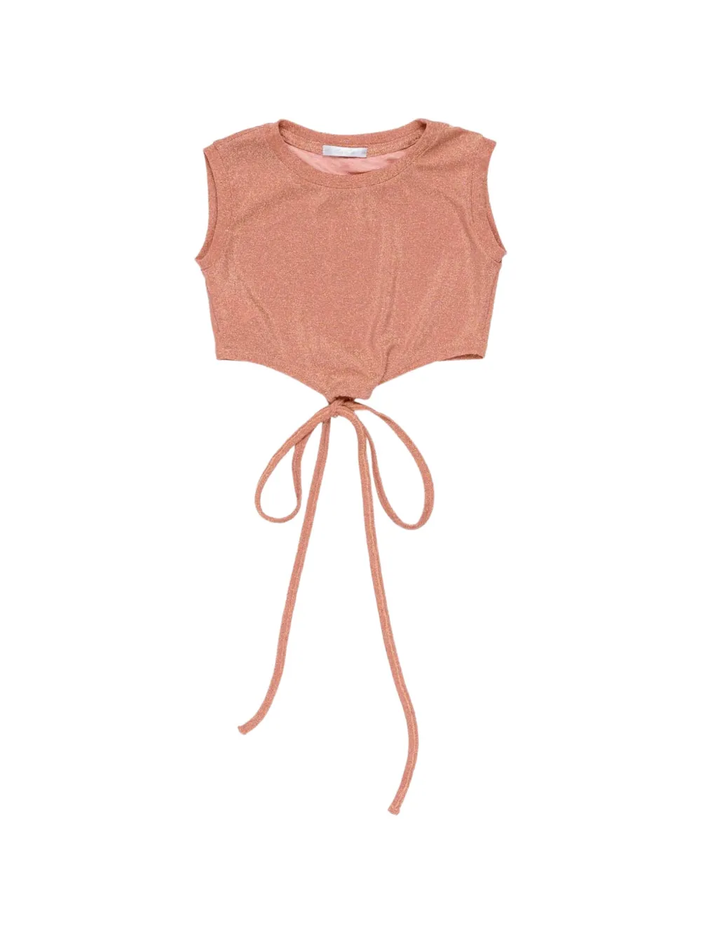 Miss Grant Kids tie crop top - Toni neutri