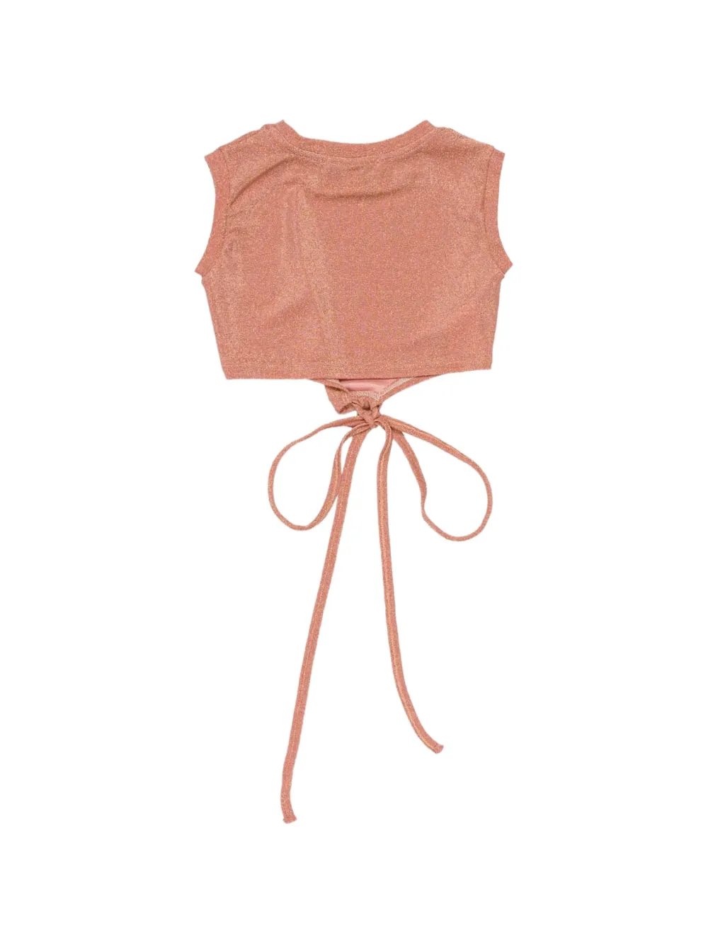 Miss Grant Kids Gestrikte cropped top Beige