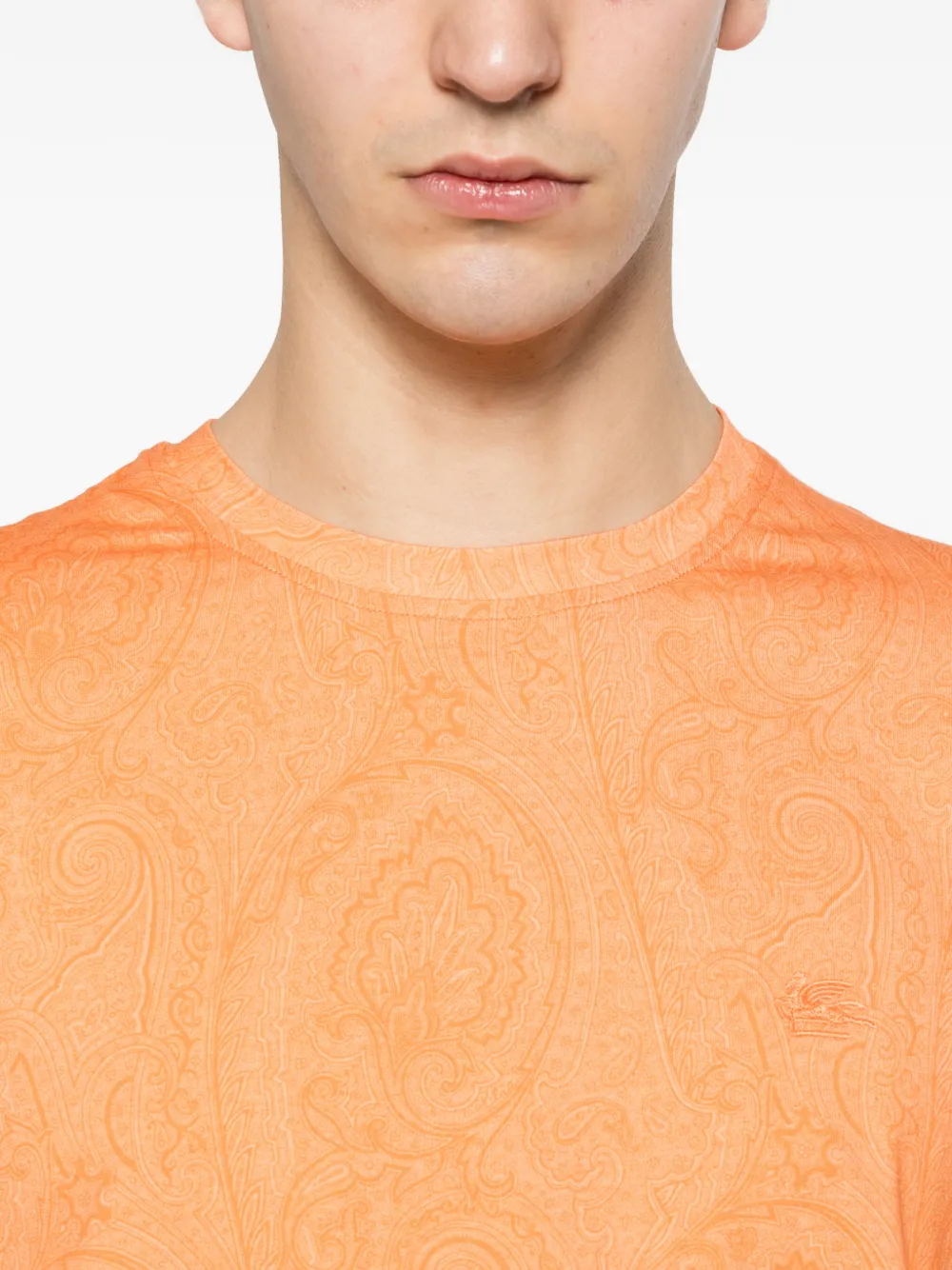 ETRO T-shirt met paisley-print Oranje