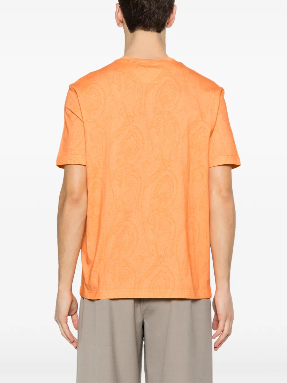 ETRO T-shirt met paisley-print Oranje