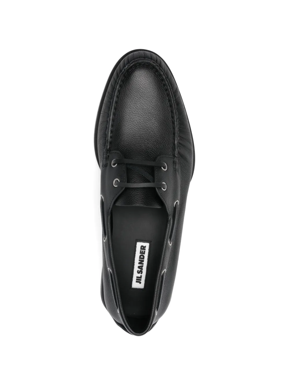 Jil Sander eyelets boat shoes Zwart