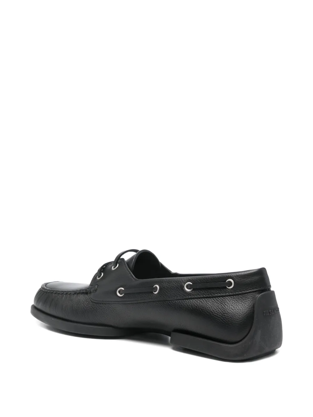Jil Sander eyelets boat shoes Zwart