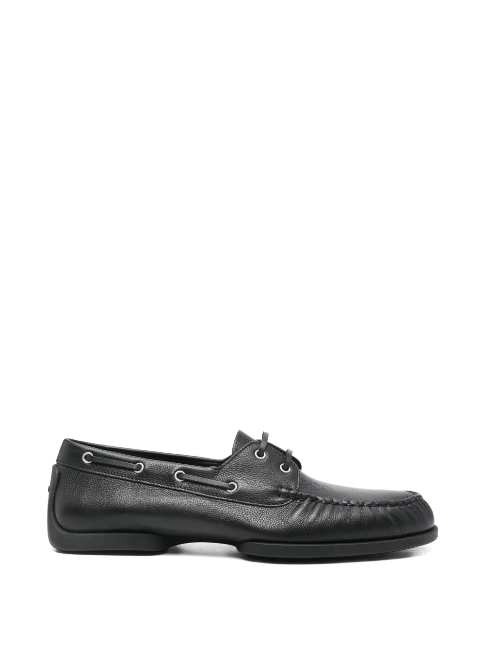 Jil Sander eyelets boat shoes - Nero