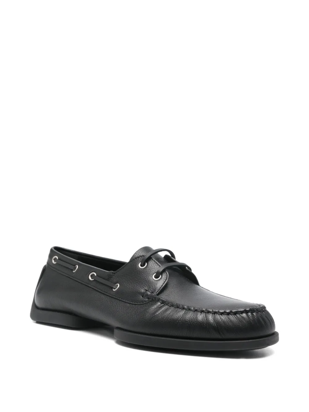 Jil Sander eyelets boat shoes Zwart