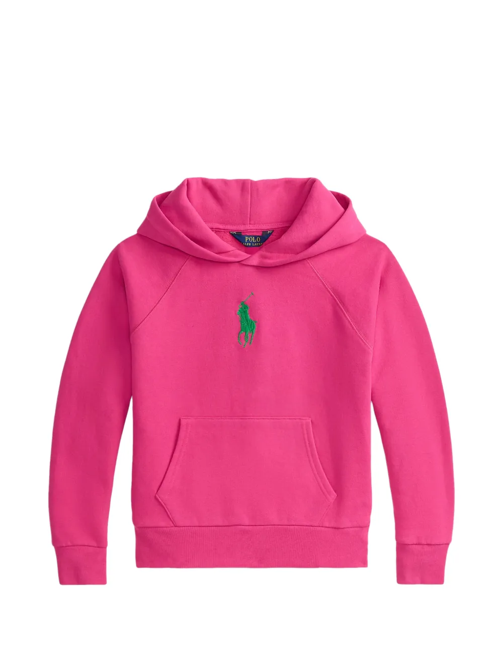 POLO RALPH LAUREN KIDS logo-embroidered hoodie - Rosa