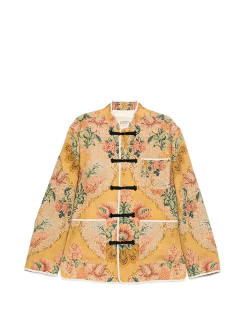Valentino Garavani floral-print frog-closure jacket