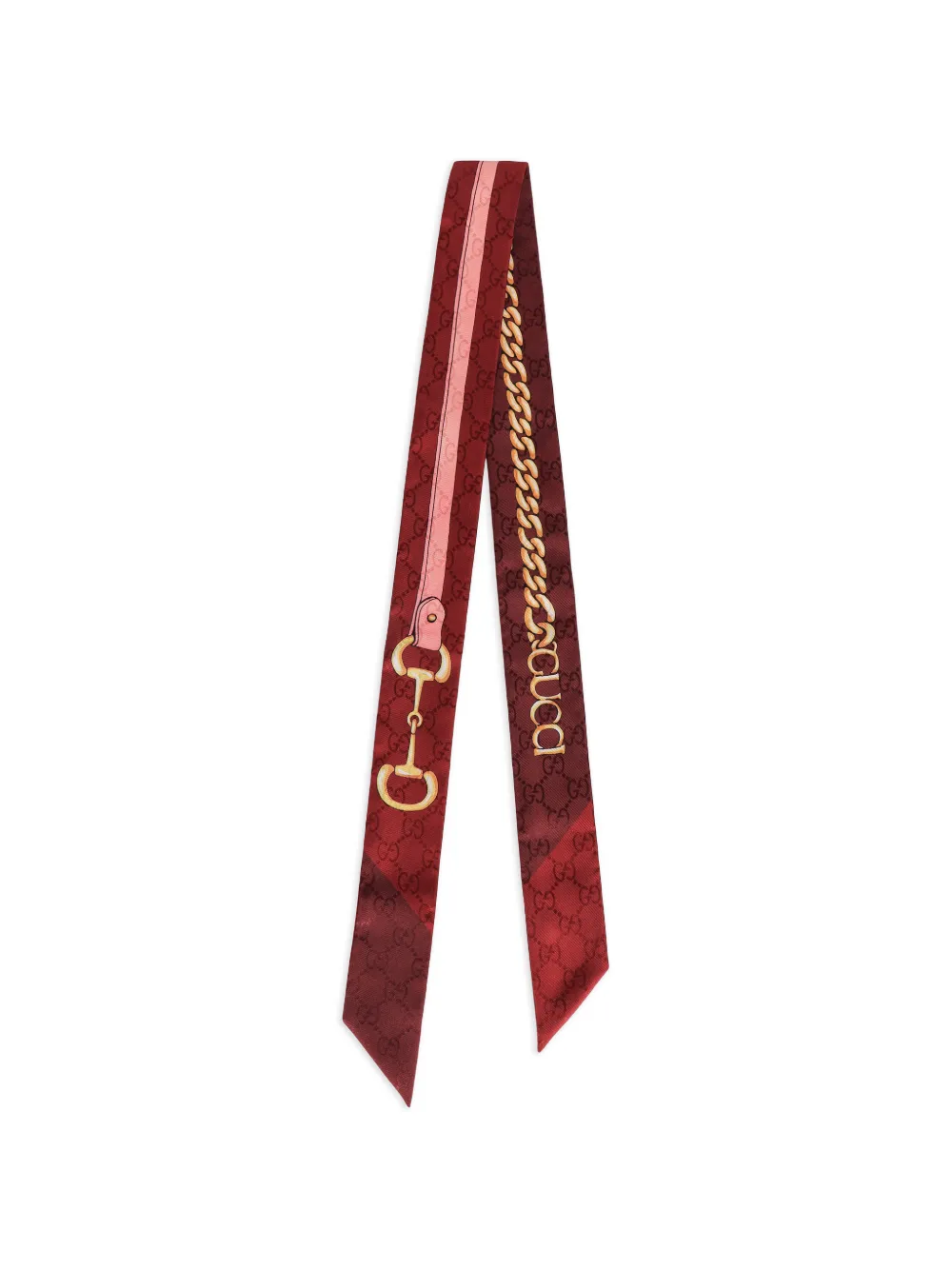 Gucci Foulard in seta con stampa - Rosso