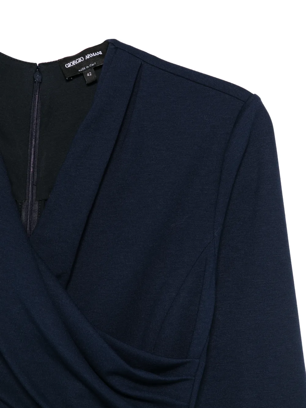  Giorgio Armani V-neck Draped Maxi Dress - Blue 