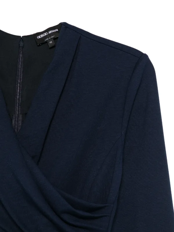 Giorgio Armani Vネック マキシドレス | ブルー | FARFETCH JP