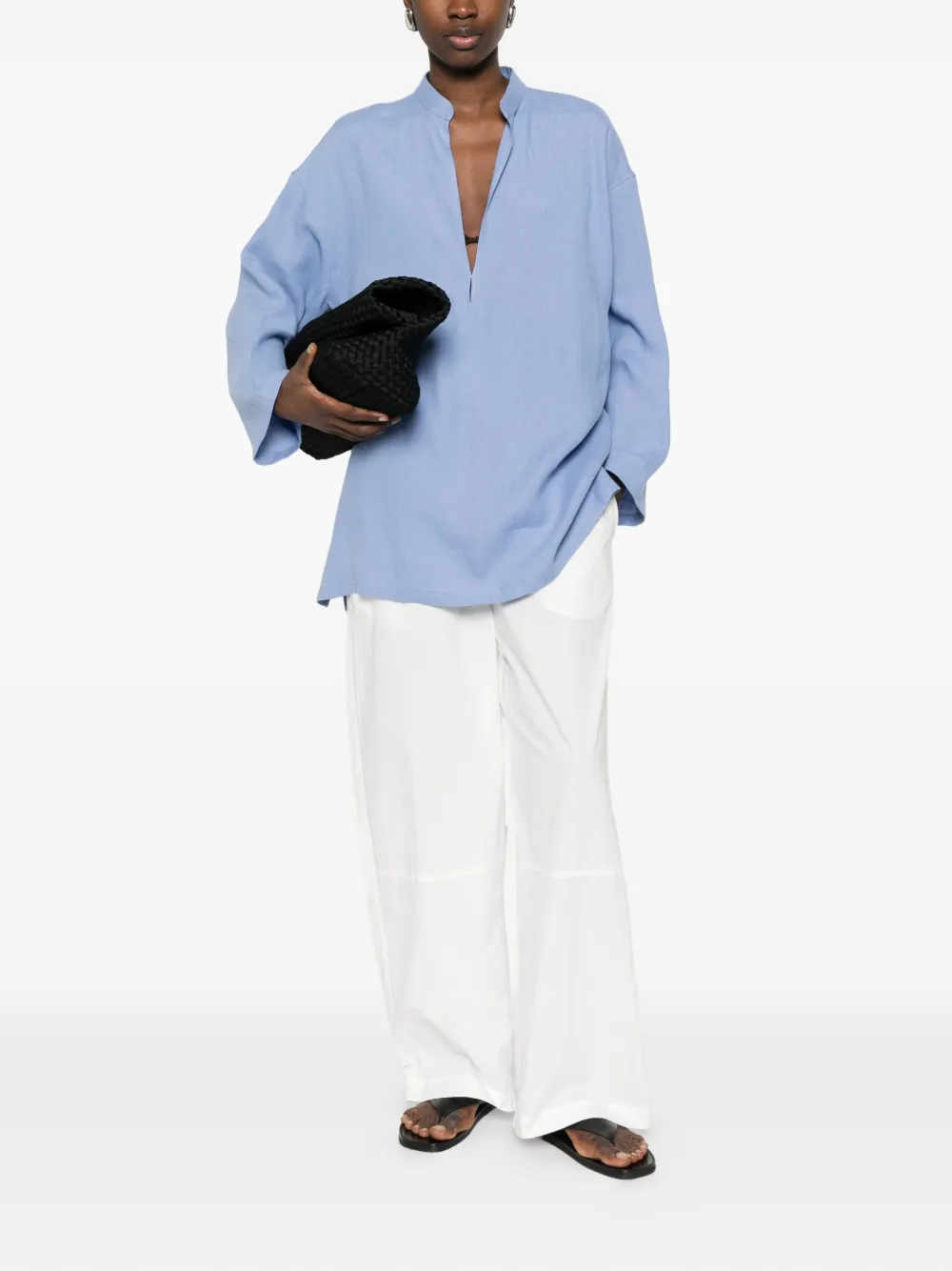  Giorgio Armani V-neck Shirt - Blue 