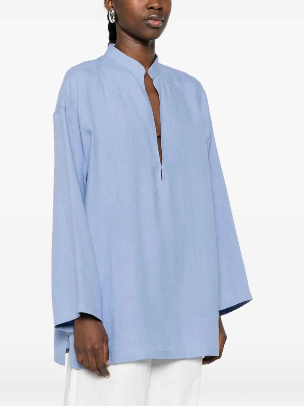 Giorgio Armani V-neck Shirt - Blue 