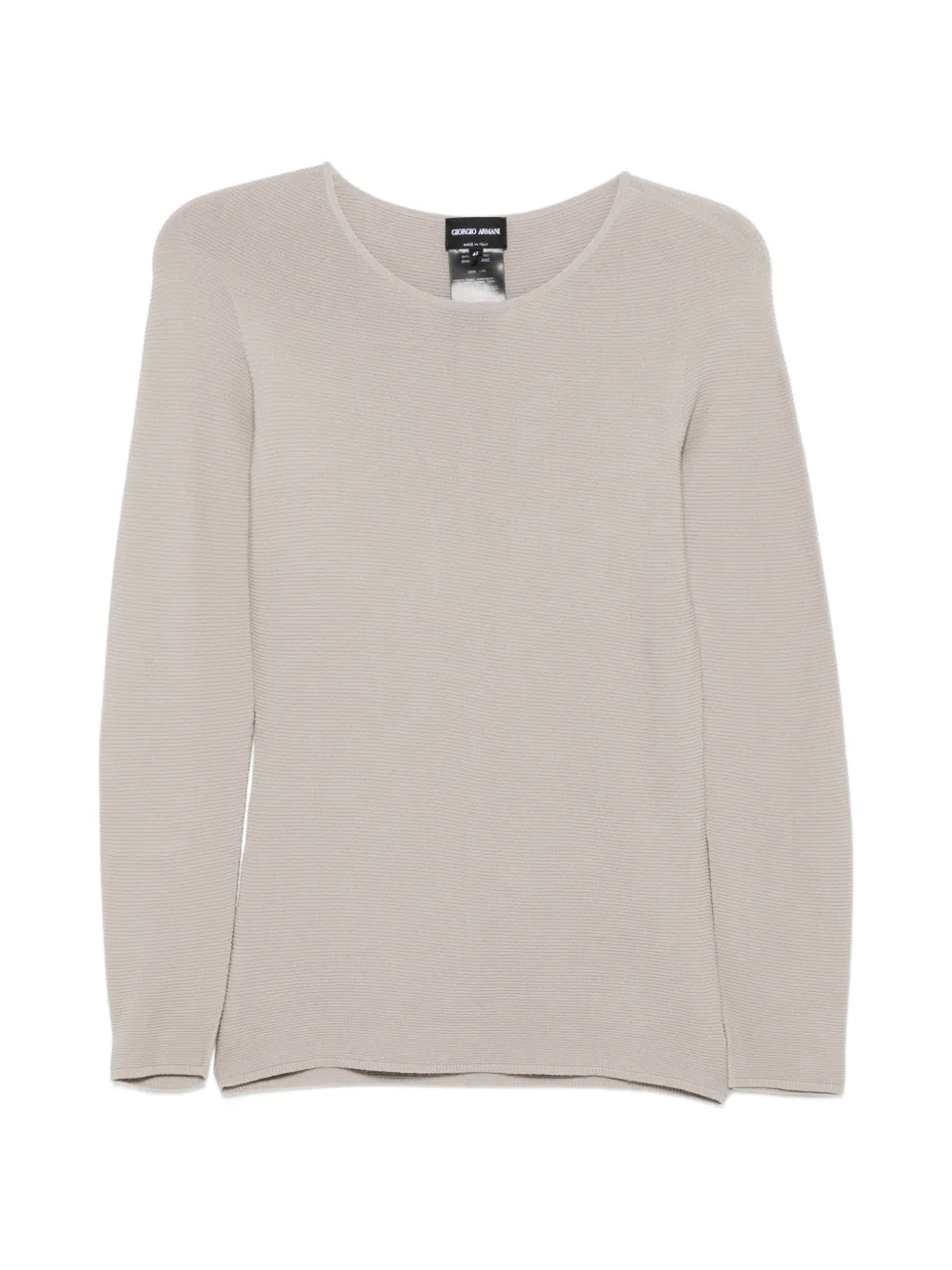 Giorgio Armani ribbed crewneck sweater - Grigio