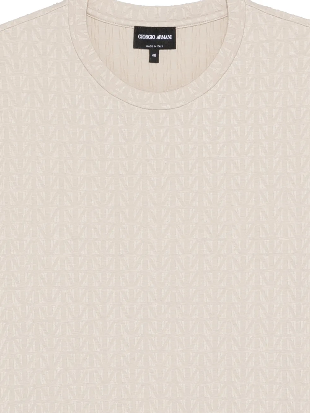 Giorgio Armani T-shirt met ronde hals Beige