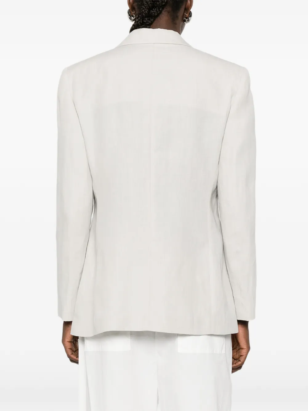 Giorgio Armani Blazer met enkele rij knopen Beige