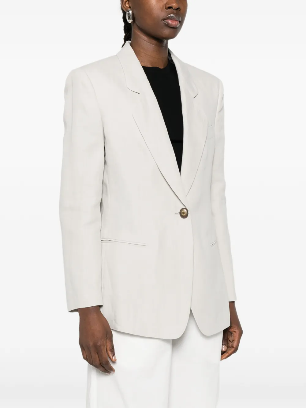  Giorgio Armani Button Single-breasted Blazer - Neutrals 