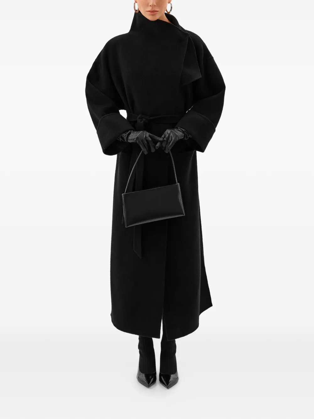  Annafoxy Noir Classique Belted Coat - Black 