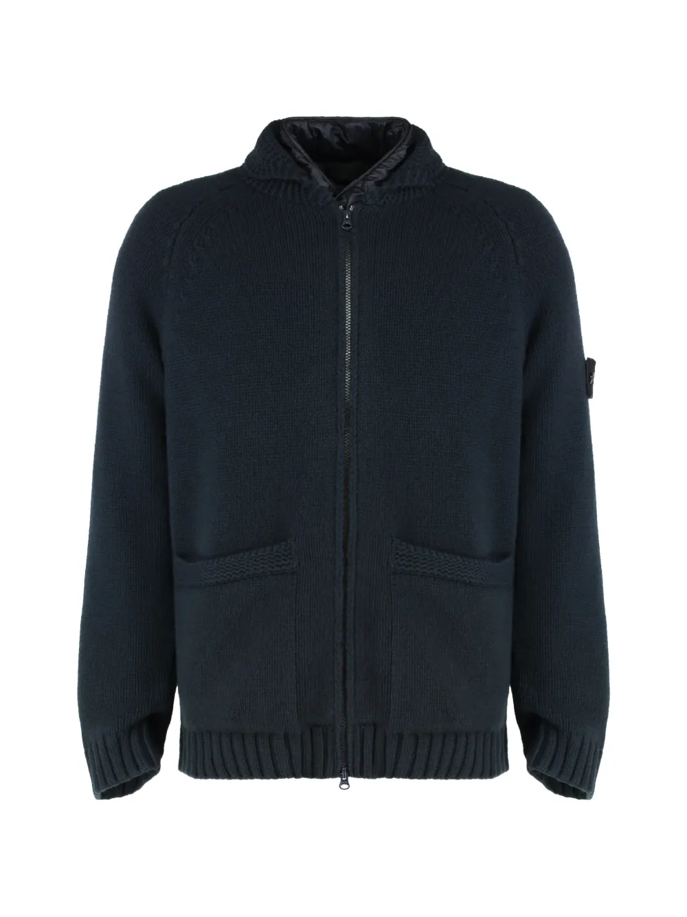 Stone Island zipped cashmere cardigan - Blau
