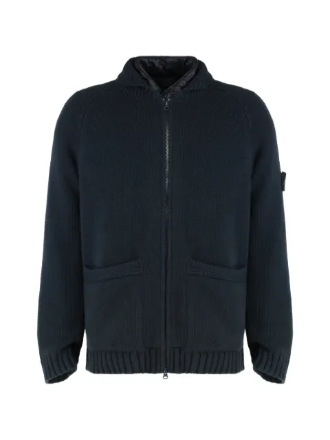 Stone Island zipped cashmere cardigan