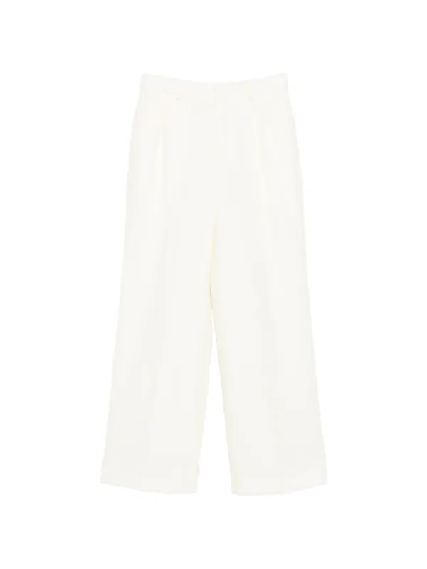 Ami Paris Low Waist Trousers in Neutrals