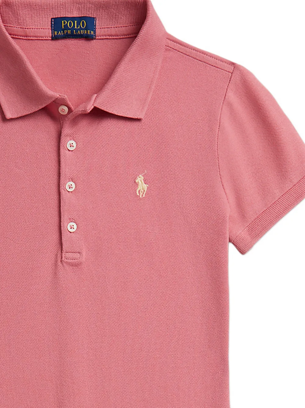 Flared-Hem Polo-Collar Dress