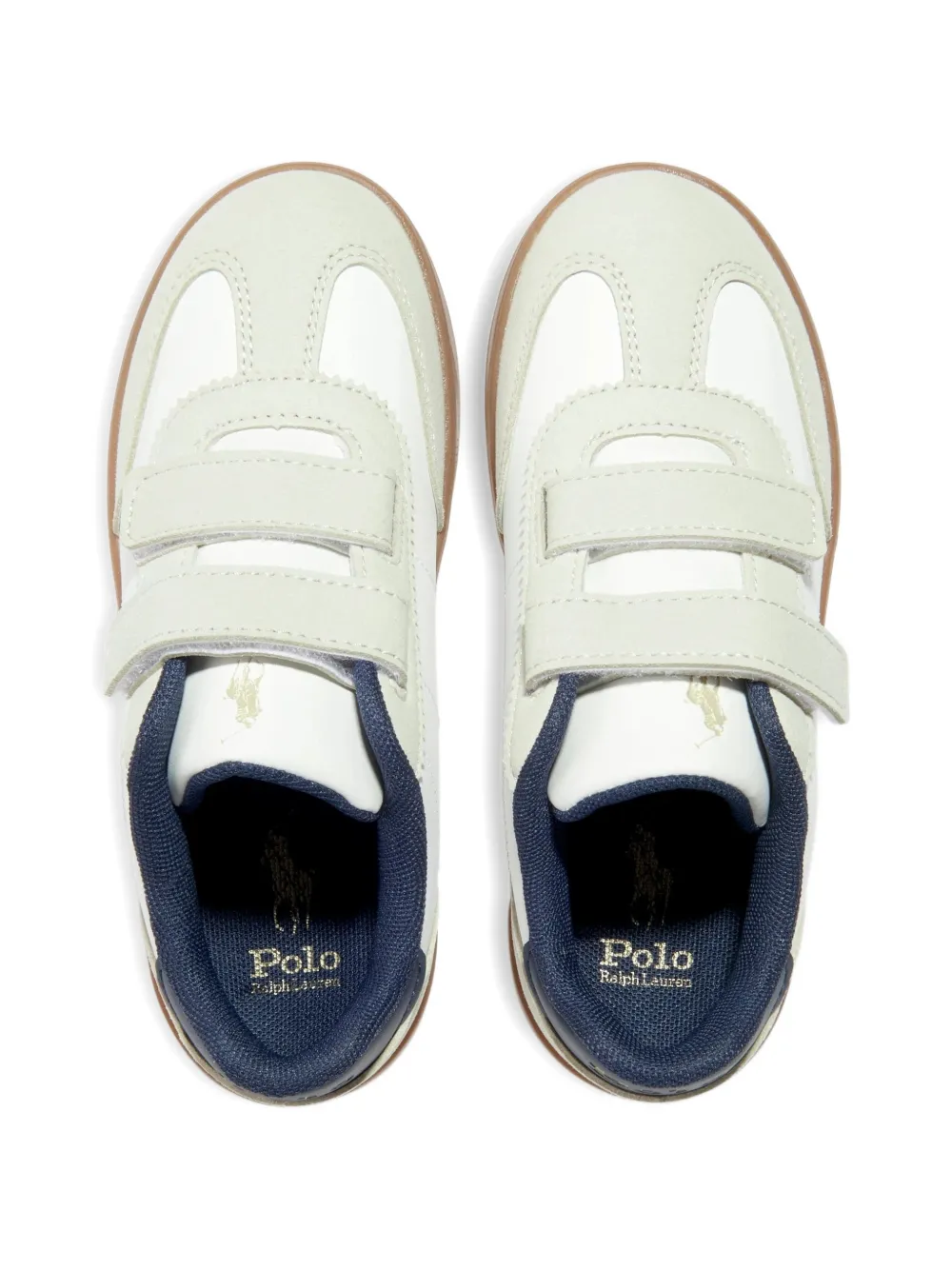 POLO RALPH LAUREN KIDS logo strap sneakers Wit
