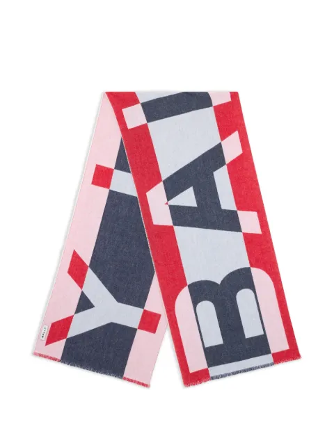 Bally geometric-logo scarf
