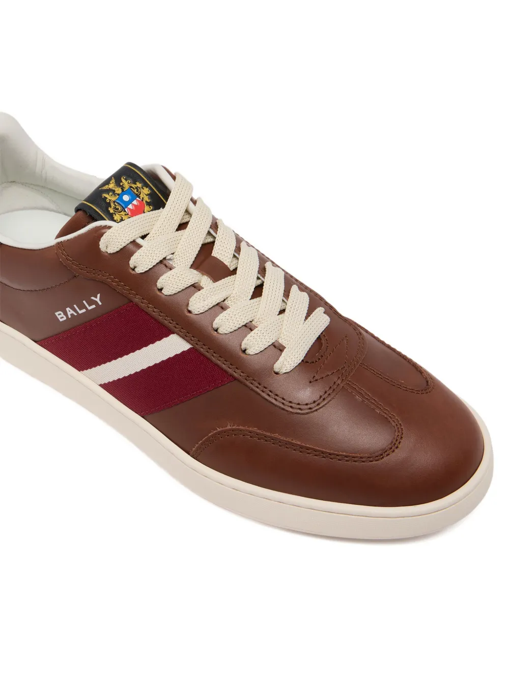 Bally Crest striped leather sneakers Bruin