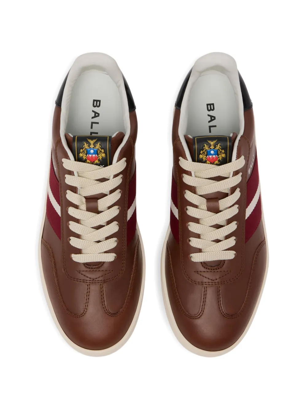 Bally Crest striped leather sneakers Bruin
