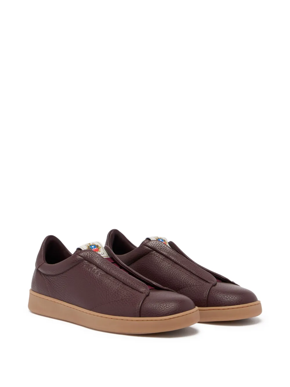 Bally Crest sneakers van bewerkt leer Bruin