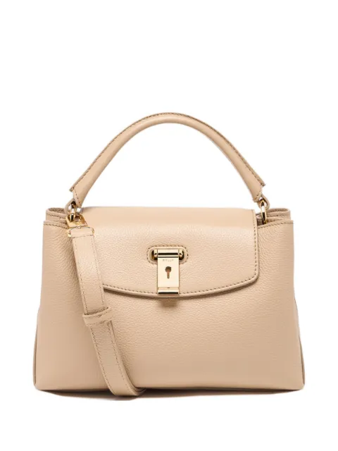 Bally small Lock Me grained-leather tote
